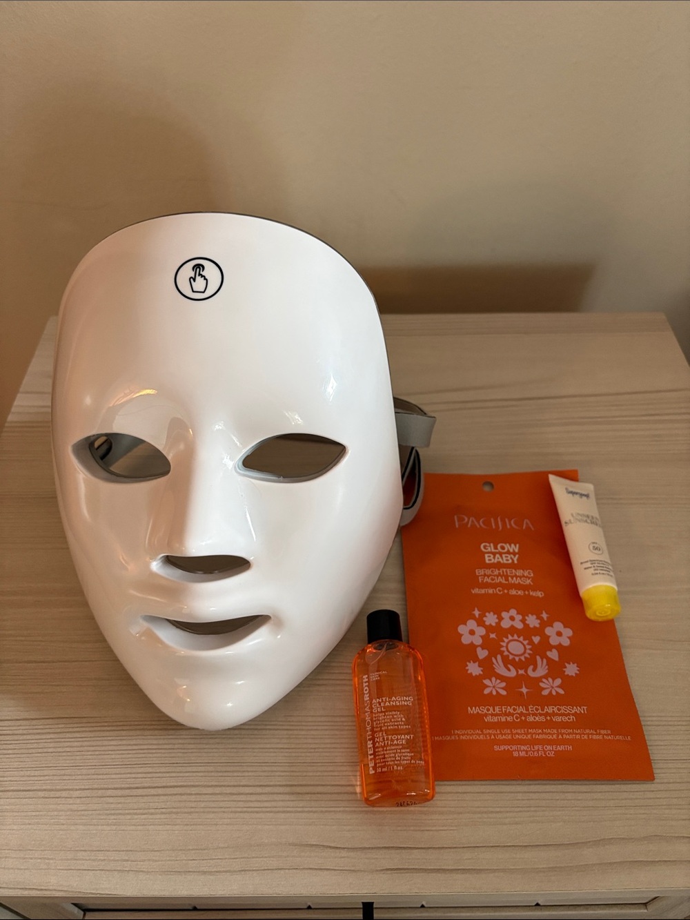 White LED Facial Mask Kit with extras